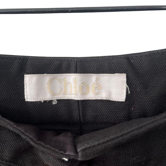 Chloe Womens Straight Leg Pants in Black France Designer Size 6 - Picture 7 of 8